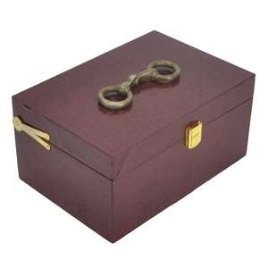 Luxury Storage Boxes & <b>Bins</b> OEM Customizable Decorative Leather Box Brass Antique Horse Bit Style Gift Box For Wedding Event Use - Product Image 1