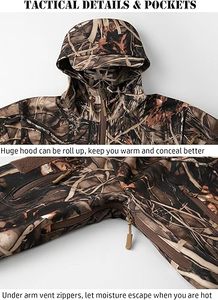 Waterproof Hunting <b>Jacket</b> Outdoor <b>Camo</b> Tactical Windproof Coat - Product Image 5