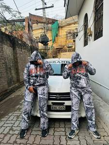 Nouvel ensemble de survêtement baggy tendance camouflage neige pour homme, en coton de haute qualité, avec sweat à capuche et pantalon - Product Image 3