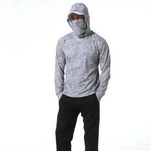 Sweat à capuche de pêche pour la pêche en bord de mer UPF50, imperméable, coupe-vent, respirant, en Spandex/Coton, grande taille, imprimé, séchage rapide, tenue de pêche - Product Image 2