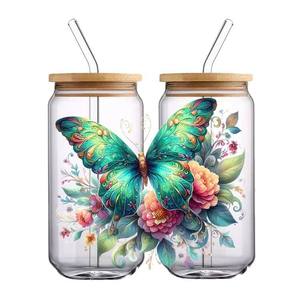 <b>Sticker</b> UV <b>Transfer</b> Label 20oz 16oz Waterproof Vinyl Customizable New Top Cosmetic Cup Wholesale Supplier - Product Image 2