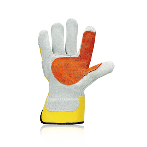Cow Split Leather Anti-Static Grain Safety Anti-Slip Anti-Cut Working <b>Gloves</b> Heavy Duty Work Lining Rubberized Cuff 10-inch - Product Image 6
