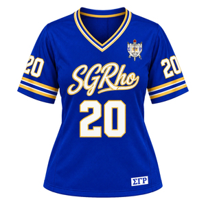 Camiseta de Fútbol Personalizada para Mujer SGRho, Camiseta Deportiva de la Hermandad Griega Sigma Gamma Rho, Uniforme Deportivo Personalizado para Equipo - Product Image 1