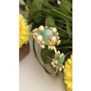 Elegant Premium Quality Brass <b>Charm</b> Bracelet with Moissanite Gold Plated Trendy Design for Women's Party Wedding Events - Product Image 2