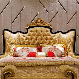 Juego de Dormitorio de Lujo Moderno y Clásico en Dorado, con Base de Cama Tapizada, Banco Curvo, Muebles Elegantes para Hotel, Emma, Alta Calidad - Product Image 5