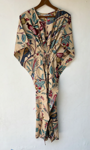 Vestido Kaftan Casual de Verano sin Mangas con Estampado Floral Tropical Digital, de Algodón, para Mujer, Islas del Pacífico Asiático - Product Image 6