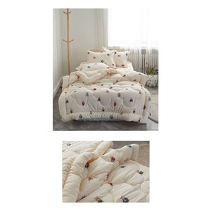 Set di Biancheria da Letto con Motivo Orso Coreano, Piumino Super Singolo Trapuntato in Morbida Microfibra con Base Antiscivolo e Federa - Product Image 4