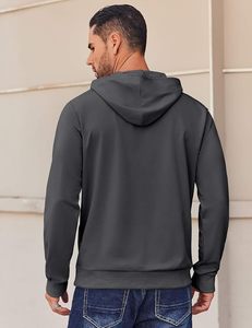 <b>Mens</b> Modern Oversized Fleece Hoodie Custom Branding Relaxed Fit Winter Streetwear Lifestyle Fashion <b>Pullover</b> - Product Image 3