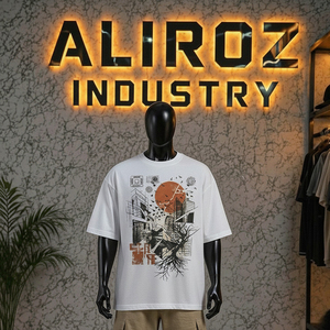 Custom Design Summer Men's T-Shirts Plus Size Best Quality Drop Shoulder Black Color Tee Shirt Oversize - Product Image 5