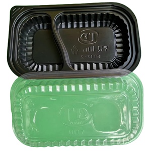 Hot Selling 2026 Vietnam Made 1-2-4 Compartments Disposable Plastic Food <b>Container</b> with Lid Black <b>Takeaway</b> Lunch Box - Product Image 3