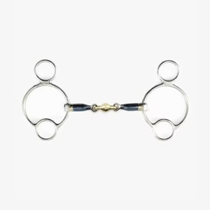 Bocado de caballo occidental de 5 pulgadas, tipo snaffle, cromado, resistente al óxido, con centro de cobre, para entrenamiento y control de caballos en equitación. - Product Image 4