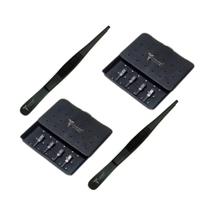 Pinzas Microvasculares Acland Premium, 2 Juegos, Negras, Instrumentos Quirúrgicos de Acero Inoxidable para Neurocirugía y Cirugía Plástica, CE - Product Image 1