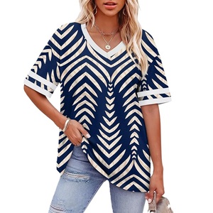 Camiseta de Cuello en V Personalizada para Mujer, 100% Algodón, Transpirable, Ecológica, Informal de Verano, Hecha en Bangladesh - Product Image 6