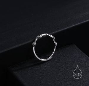 Anillo Minimalista de Rama de Olivo en Plata de Ley, Anillo Ajustable con Hoja de Olivo, Anillo Botánico - Product Image 3