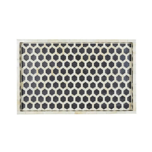 Magnifiques plateaux de service en bois perlé, forme rectangulaire, pour table à manger, service de nourriture et de boissons, articles pour la maison et les hôtels - Product Image 4