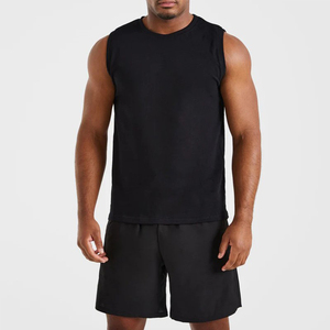 Wholesale Custom Front Logo OEM Men's High Quality Lightweight Fabric <b>Racer</b> Gym & Streetwear Breathable <b>Top</b> Trending Tank <b>Top</b> - Product Image 1