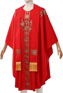 Vêtements liturgiques respirants : Chasuble et étole imprimées, Robe de prêtre chrétien, Soutanes longues unisexe, Personnalisable, Haute qualité, Service OEM - Product Image 2