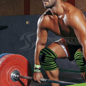 Bandes de compression pour genoux en néoprène léger pour la musculation, sur mesure, en vente - Product Image 4