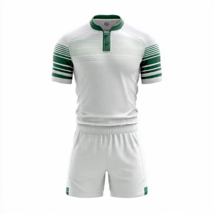 Camisetas de Rugby para Hombre, 100% Poliéster, Ropa Deportiva de Polo, Camisetas de Fútbol con Rayas en las Mangas, Uniformes de Rugby - Product Image 4