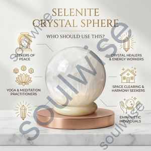 Sphère de cristal blanc naturel polie flottante, boule de pierre précieuse ronde par Soulwise pour la décoration intérieure et la collection de cadeaux - Product Image 2