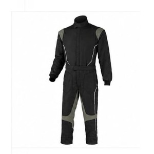 Combinaison de course moto pour homme, noire et grise, à manches longues, avec blocs de couleur, résistante aux flammes, séchage rapide, toutes saisons, adulte - Product Image 1