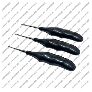 High German Quality 3 Pcs Set Dental Root Elevators Oral Surgery PDL Luxating <b>Tooth</b> Loosening Blue Coated Handles Manual - Product Image 2