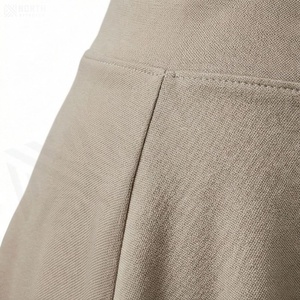 Women High Waist A-Line <b>Knee</b>-<b>Length</b> <b>Skirt</b> Solid Color Comfortable Spandex Cotton Blend All Seasons Wear - Product Image 5