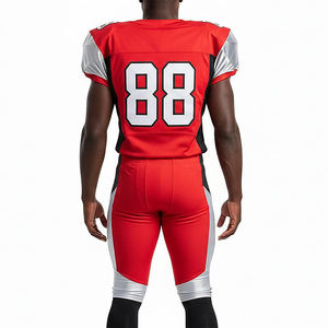 Uniforme de football américain pour hommes de haute qualité, confortable, respirant, taille plus, coupe régulière, séchage rapide, ensemble d'uniformes à manches courtes - Product Image 2
