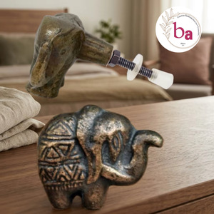 Tirador de Gabinete de Hierro Fundido con Forma de Elefante, Diseño Moderno para Dormitorio, Baño, Oficina en Casa, Decoración de Muebles, Fácil Instalación - Product Image 1