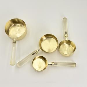 Accesorios de Cocina, Juego de Calibración Ecológico, Utensilios para Hornear, Taza y Cuchara Medidora de Acero Inoxidable con Mango Transparente - Product Image 3