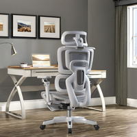 Chaise de bureau ergonomique avec support lombaire Accoudoirs réglables Dossier Appui-tête Design moderne pour hommes et femmes