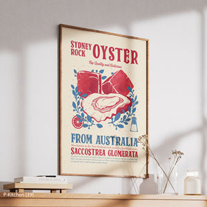 Affiche Murale Moderne Thème Fêtes, Illustration de Plats de Poisson, Décoration Murale de Cuisine, Impression sur Toile avec Cadre en Bois - Product Image 3