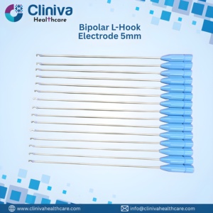 <b>Laparoscopic</b> Bipolar L-Hook Electrode 5mmx330mm Manual <b>Laparoscopic</b> <b>Instruments</b> Surgical <b>Instrument</b> Set - Product Image 1