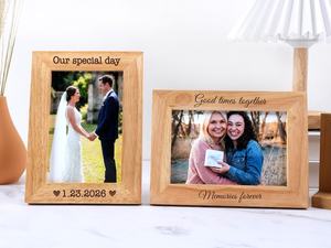 Cadre photo en bois artisanal écologique de qualité supérieure, support décoratif pour photos, pour la maison, le bureau, la chambre, les mariages et les événements familiaux - Product Image 4