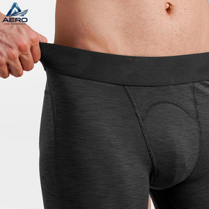 Customized Made Durable Lightweight High-Waist Stretch Cycling Black Solid Color Comfortable Knit Fabric <b>Men</b> <b>Compression</b> <b>Shorts</b> - Product Image 6