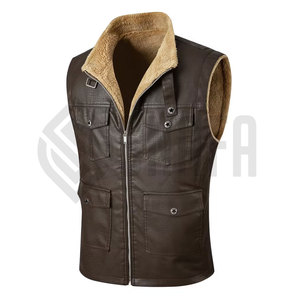 Chaleco de Cuero para Hombre, Venta al Por Mayor, Servicio OEM, Nuevo Modelo, Resistente al Viento y Transpirable - Product Image 1
