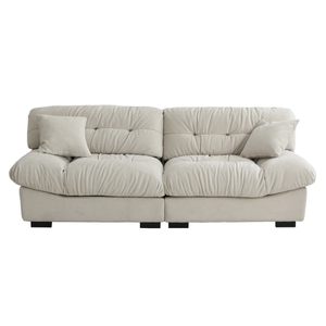 Muebles para el Hogar, Sofá para Sala de Estar, Muebles de Interior Hechos de Madera de Teca Suave con Espuma Gruesa y Tela Suave - Product Image 2