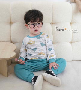 Conjunto de Ropa para Niños de Alta Calidad, Ropa de Casa de Algodón, Ropa Cómoda para Niños, Chándal, Camiseta, Pantalones, Ropa para Niños Pequeños - Product Image 2