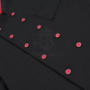 Veste de chef de qualité supérieure en coton/polyester pour le personnel de cuisine des restaurants, tissu respirant, manches longues. - Product Image 4