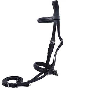 Brida de Cuero Hecha a Mano de Tamaño Completo con Riendas, Equipo Ecuestre Duradero para Entrenamiento de Montar, Color Negro Cob, Venta al Por Mayor - Product Image 4