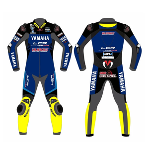 Ramaha Cowhide/Kangaroo Custom Leather Motorcycle One Piece Racing Suit Jumpsuit/Traje with Hump CE <b>Level</b> 2 Protective Armored - Product Image 1