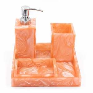 Juego de Baño de Resina Blanca de Lujo Contemporáneo, Elementos Esenciales para Baños Modernos - Product Image 5