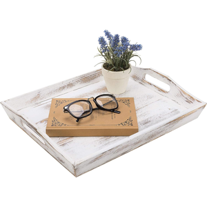 Plateau de service en bois de manguier massif de forme rectangulaire faite à la main plateau de service alimentaire en bois de vente chaude avec poignée pour les hôtels de restaurant - Product Image 3