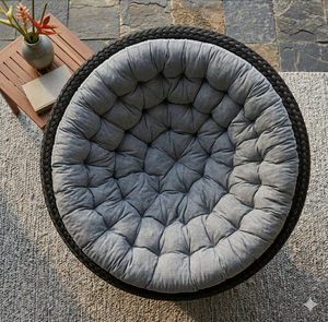 Contemporary Minimalist <b>Garden</b> Armchair Synthetic Rattan Outdoor Furniture for Luxury Hotel and Villa Project - Product Image 4