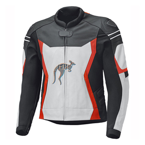 Leather <b>Racing</b> <b>Jackets</b> for Motorbikes Premium Quality Kangaroo Cowhide Milled Made in Pakistan Motorbike Wear Perforated - Product Image 3