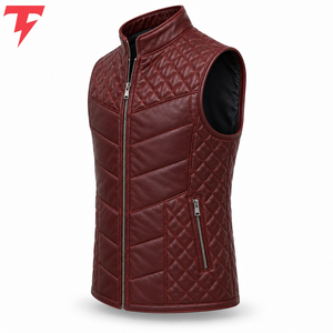 Wholesale <b>Men's</b> <b>Leather</b> <b>Vests</b> Custom Made Biker & Fashion <b>Vests</b> Bulk Supply Manufacturer <b>Men's</b> <b>Leather</b> <b>Vest</b> - Product Image 2