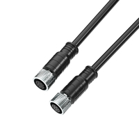 Câble industriel U-KCOM personnalisé en usine, connecteur Cat6a M12 RJ45, câble SFTP blindé, gaine PVC/PUR, étanche, 8 broches, cuivre 26AWG