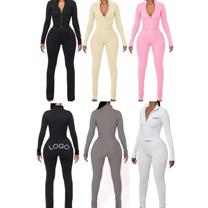 Customised Wholesale Fitness 2 Piece Women Gym Yoga Wear <b>Set</b> Workout Seamless Long Sleeve Sports Suit Hoodie Yoga <b>Set</b> - Product Image 5