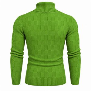 Suéter de punto de cuello alto para hombre al por mayor, manga larga, patrón de trenzas, fabricante de ropa de moda - Product Image 2