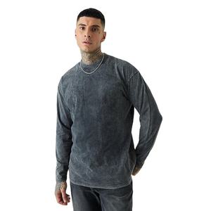 Camisas de Manga Larga para Hombre de Alta Calidad, 100% Algodón, Lavado Ácido, Ajustadas, Transpirables, al por Mayor, OEM - Product Image 1